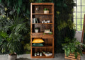 Segur Solid Wood Book-case In Natural  Teak For Study Room Furniture