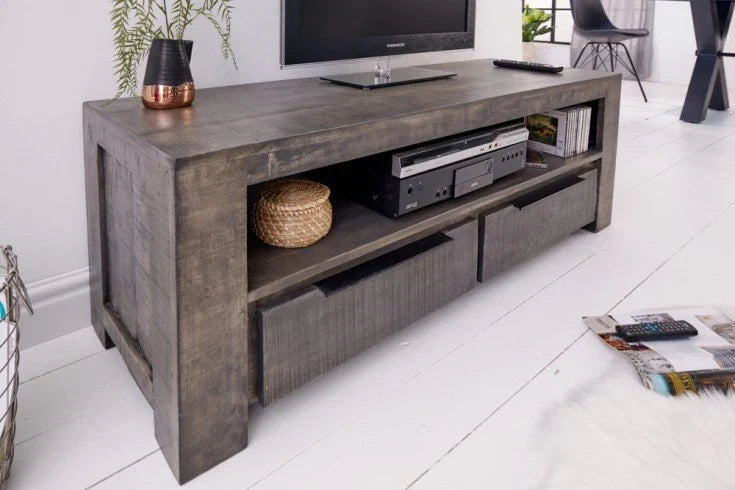 Delta Mango  Wood TV Unit In Natural Finish  For Living Room Furniture