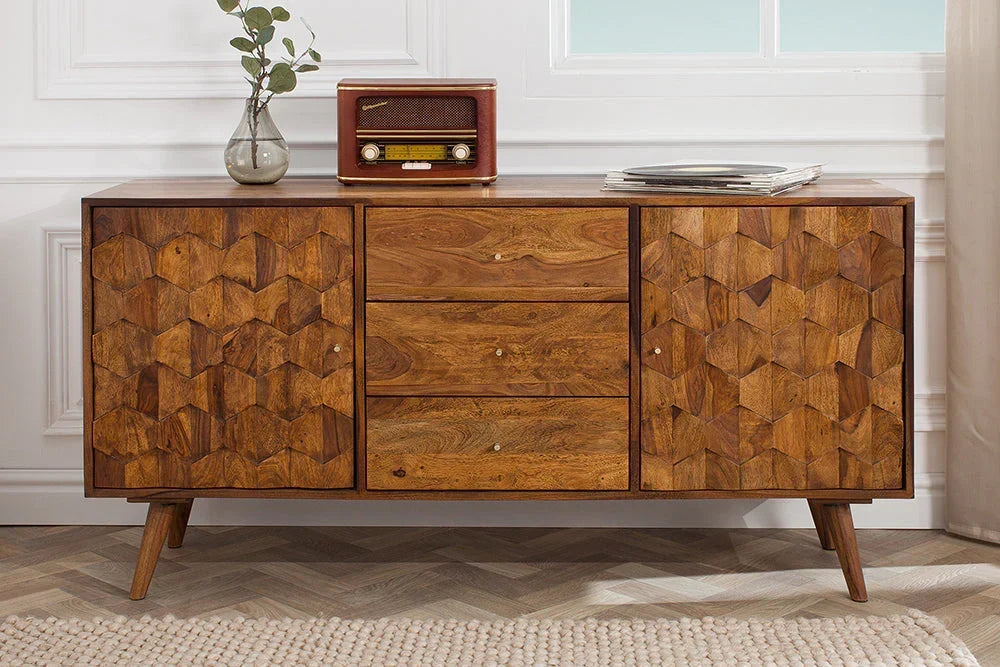 Reto Sheesham Wood Sideboard For Living Room Furniture