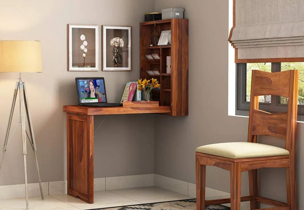 bhohwmiana Sheesham Writing Study Laptop Wood table For Living Room Furniture,