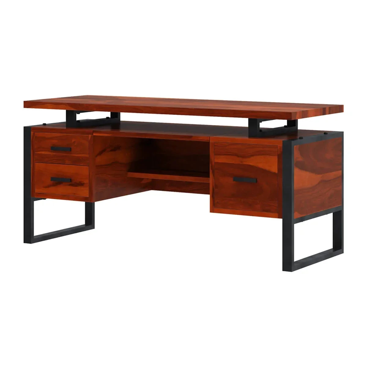 Jenex Sheesham Wood Study Table In Honey Oak  For Study Room Furniture