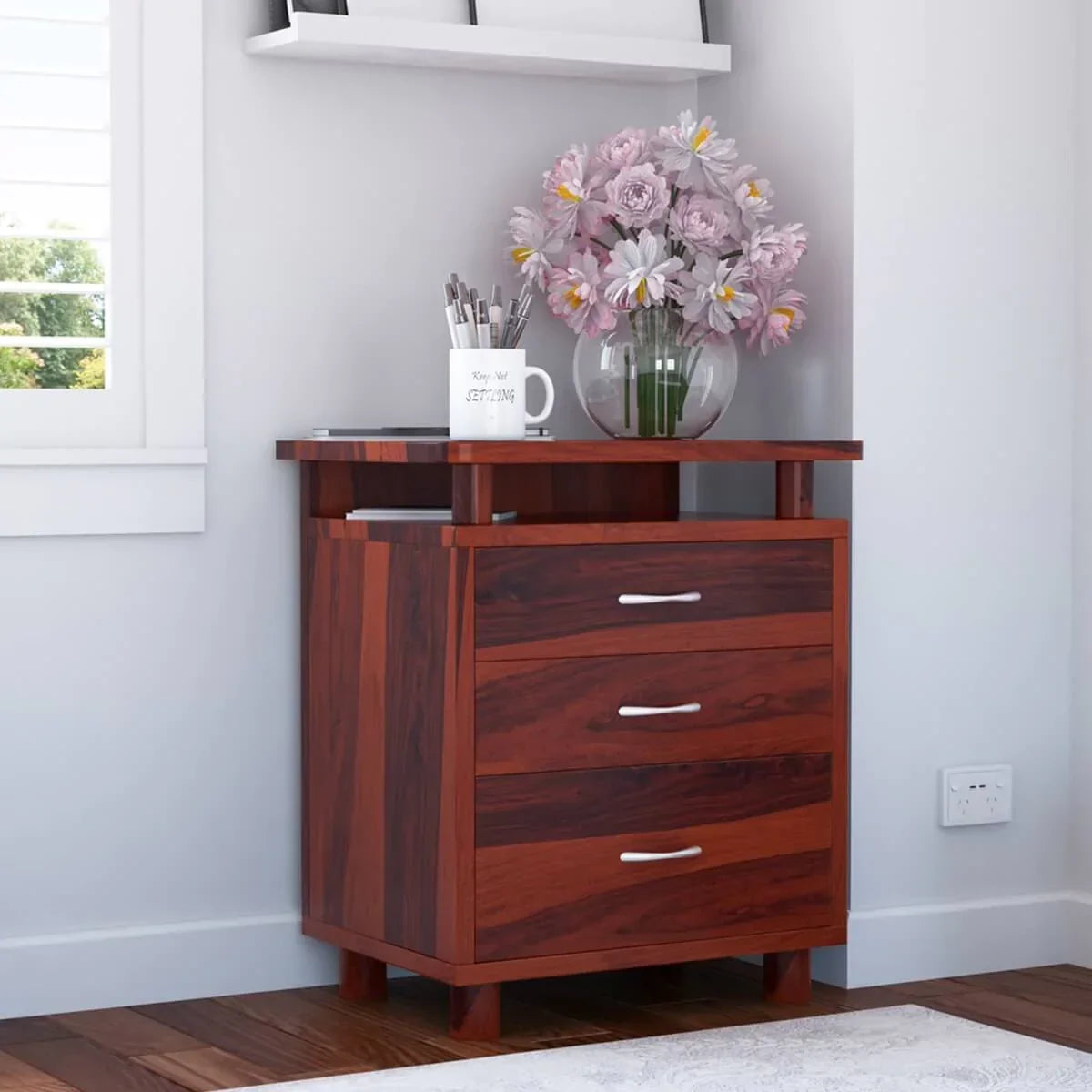 Royal Place Sheesham Wood Chest Of Drawer For Living Room Furniture