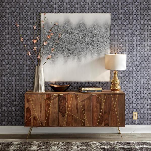 Sheesham Solid Wood Sideboard in Rustic Teak Finish