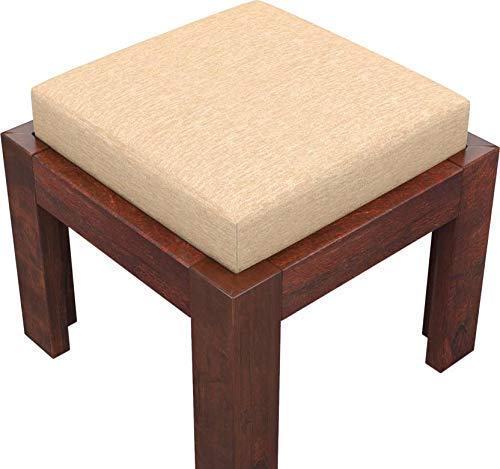 Acamar Solid Sheesham Wood Coffee Table with 4 Stools