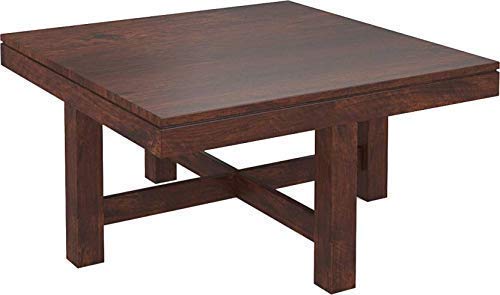 Acamar Solid Sheesham Wood Coffee Table with 4 Stools