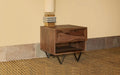 Orangetree Solid Wood Bed-side Table In Natural Teak Finish For Bed-Room Furniture