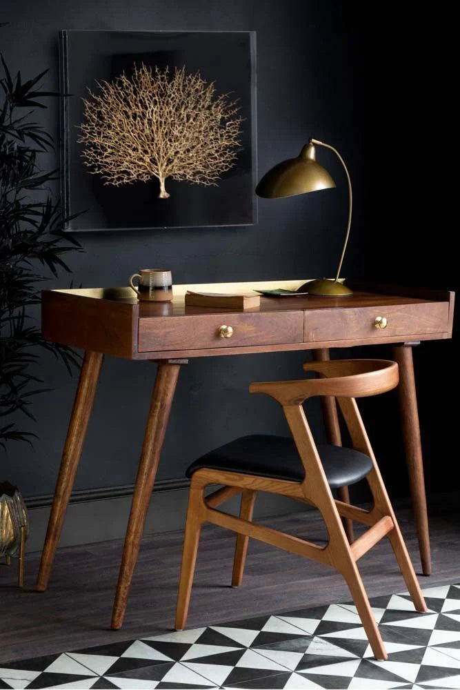Eon Sheesham Wood Study Table In Provincial Teak Finish For Study Room Furniture